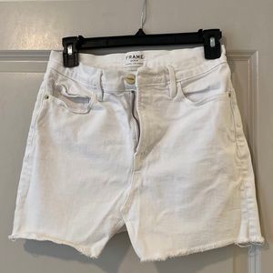Frame white denim skirt